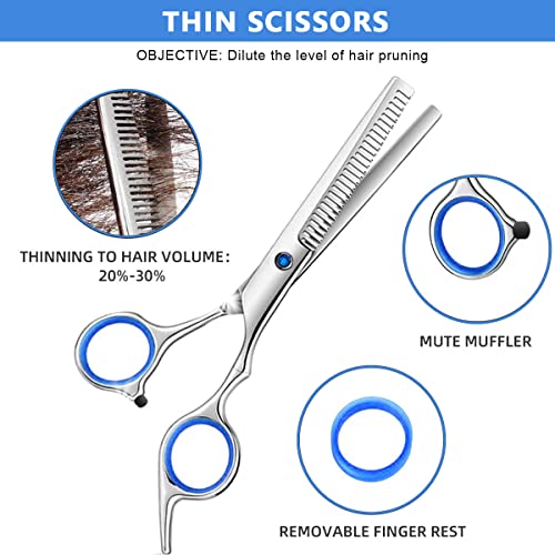 MAYCREATE® Full Set Hair Cutting Scissors Kit Professional Hair Dressing Barber with Storage Case for Men Women Adult Kids Cut 2 PCS MAYCREATE® Full Set Hair Cutting Scissors Kit Professional Hair Dressing Barber with Storage Case for Men Women Adult Kids Cut 2 PCS